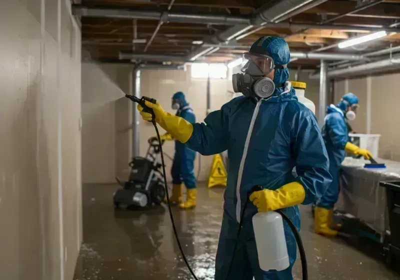 Basement Sanitization and Antimicrobial Treatment process in Wahpeton, ND