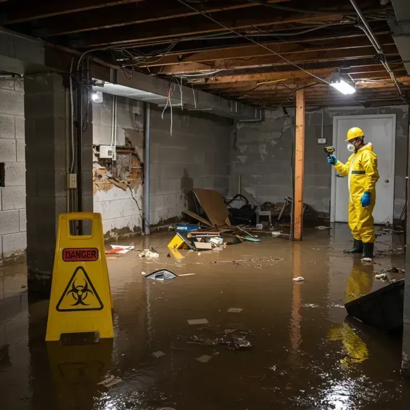 Flooded Basement Electrical Hazard in Wahpeton, ND Property